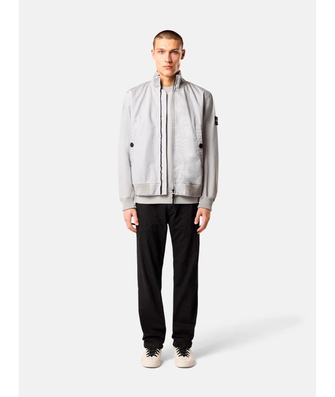 STONE ISLAND Черные хлопковые повседневные брюки, фото 2