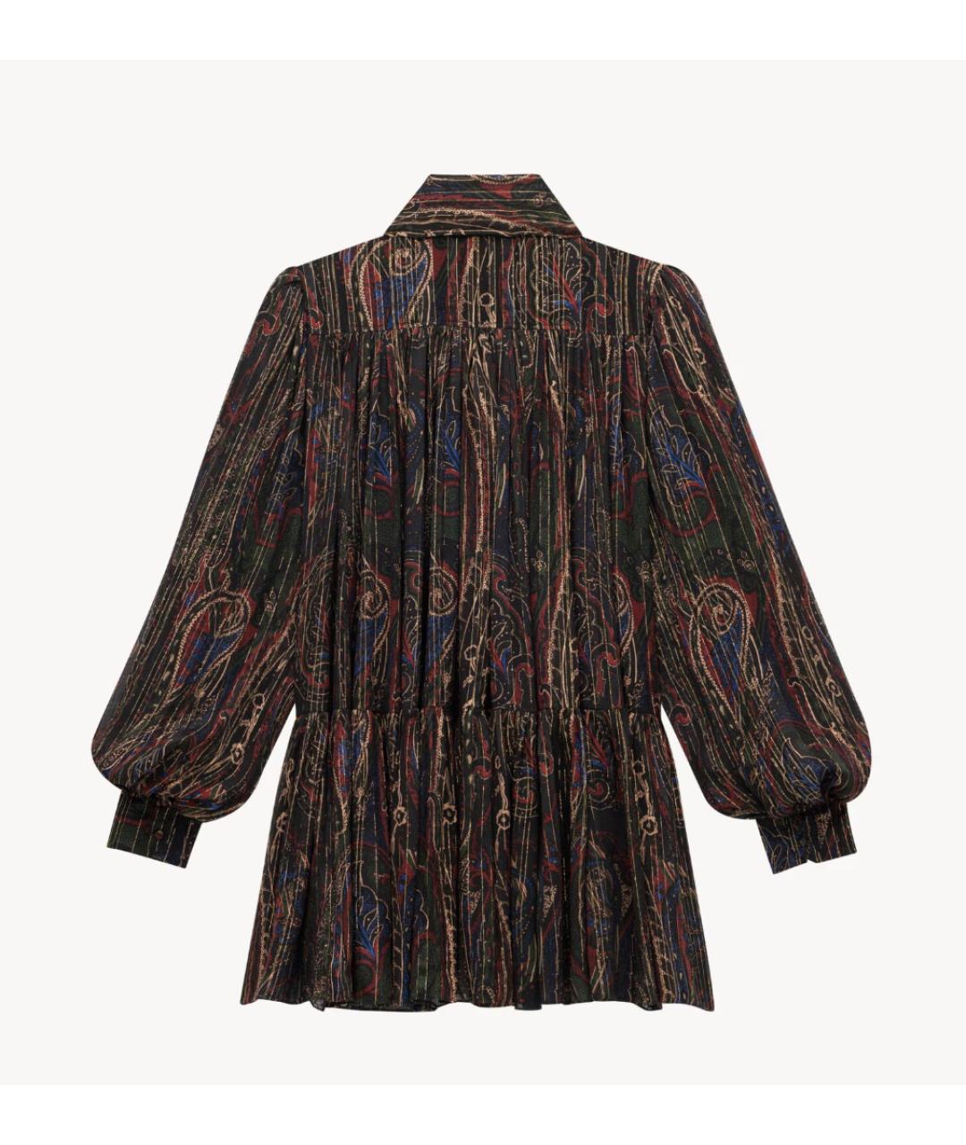SAINT LAURENT Мульти шелковое повседневное платье, фото 5