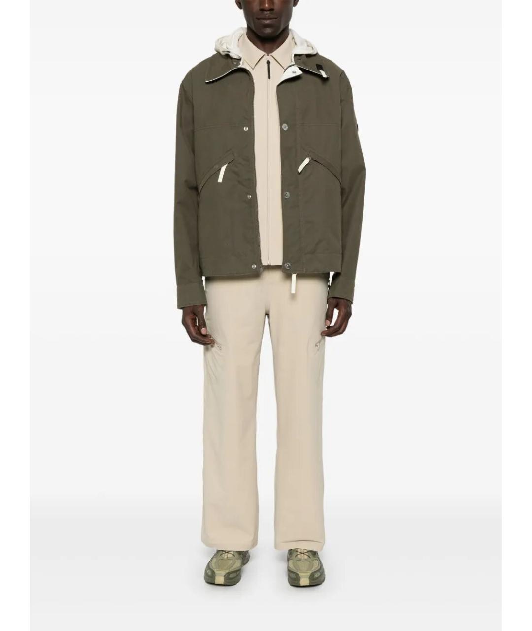 STONE ISLAND Хаки хлопковая куртка, фото 5