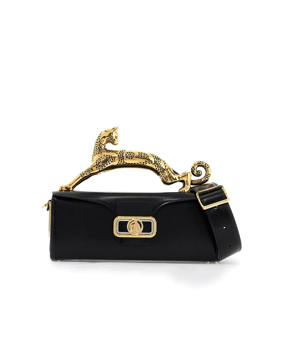 LANVIN Черная кожаная сумка с короткими ручками, фото 2
