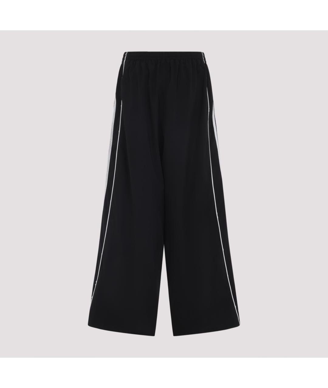 BALENCIAGA Черные полиэстеровые повседневные брюки, фото 3