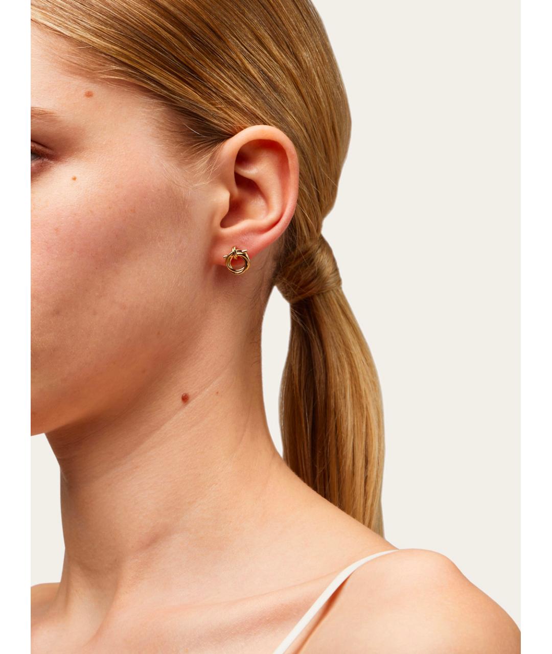 FERRAGAMO Золотые серьги, фото 3