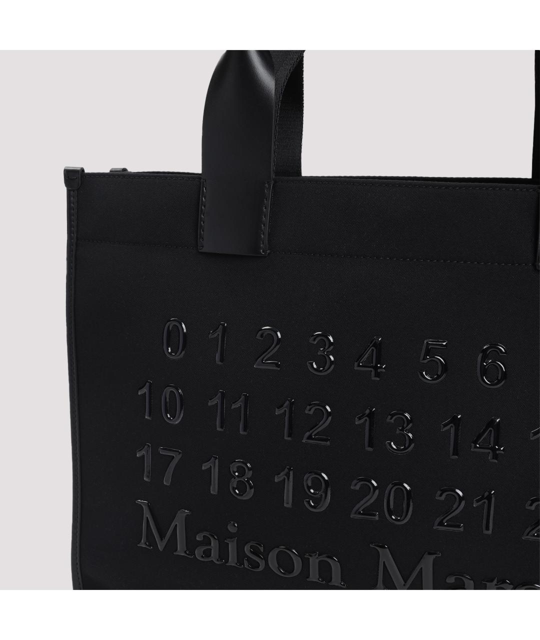 MAISON MARGIELA Черная синтетическая сумка тоут, фото 3