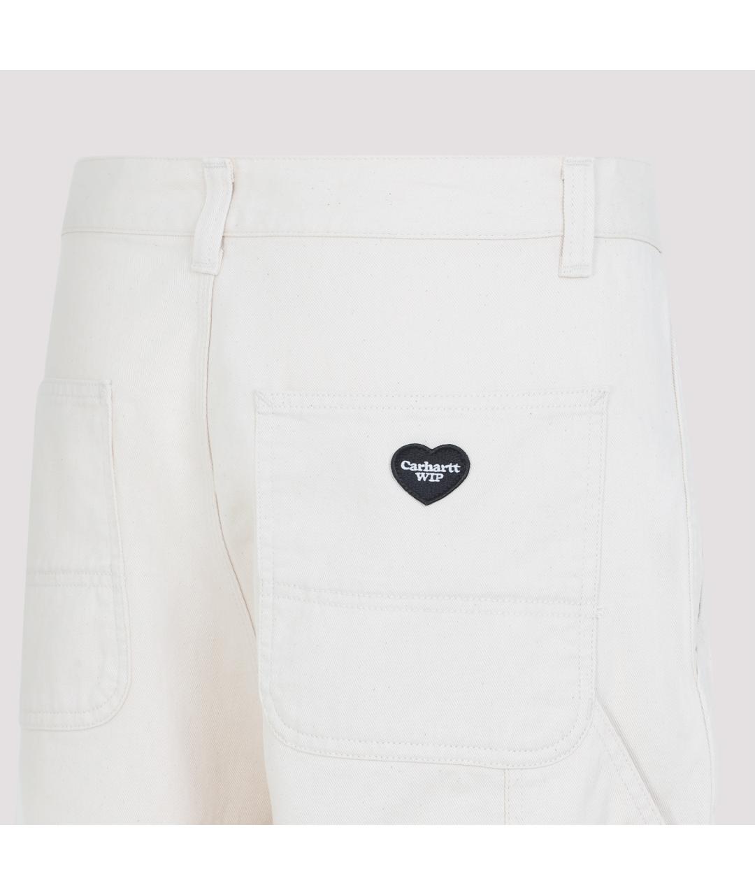 CARHARTT WIP Белые хлопковые повседневные брюки, фото 4