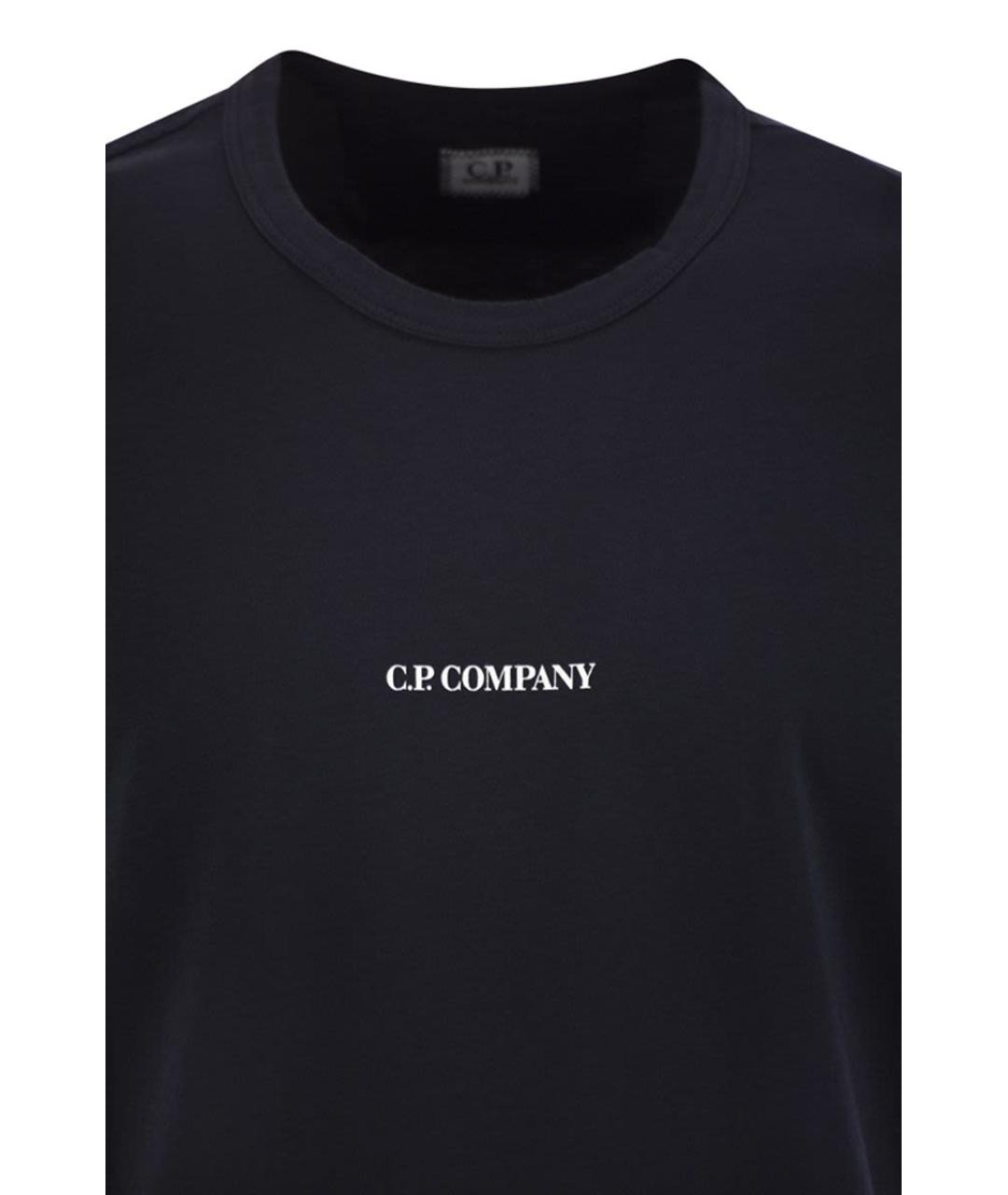 CP COMPANY Темно-синяя хлопковая футболка, фото 4