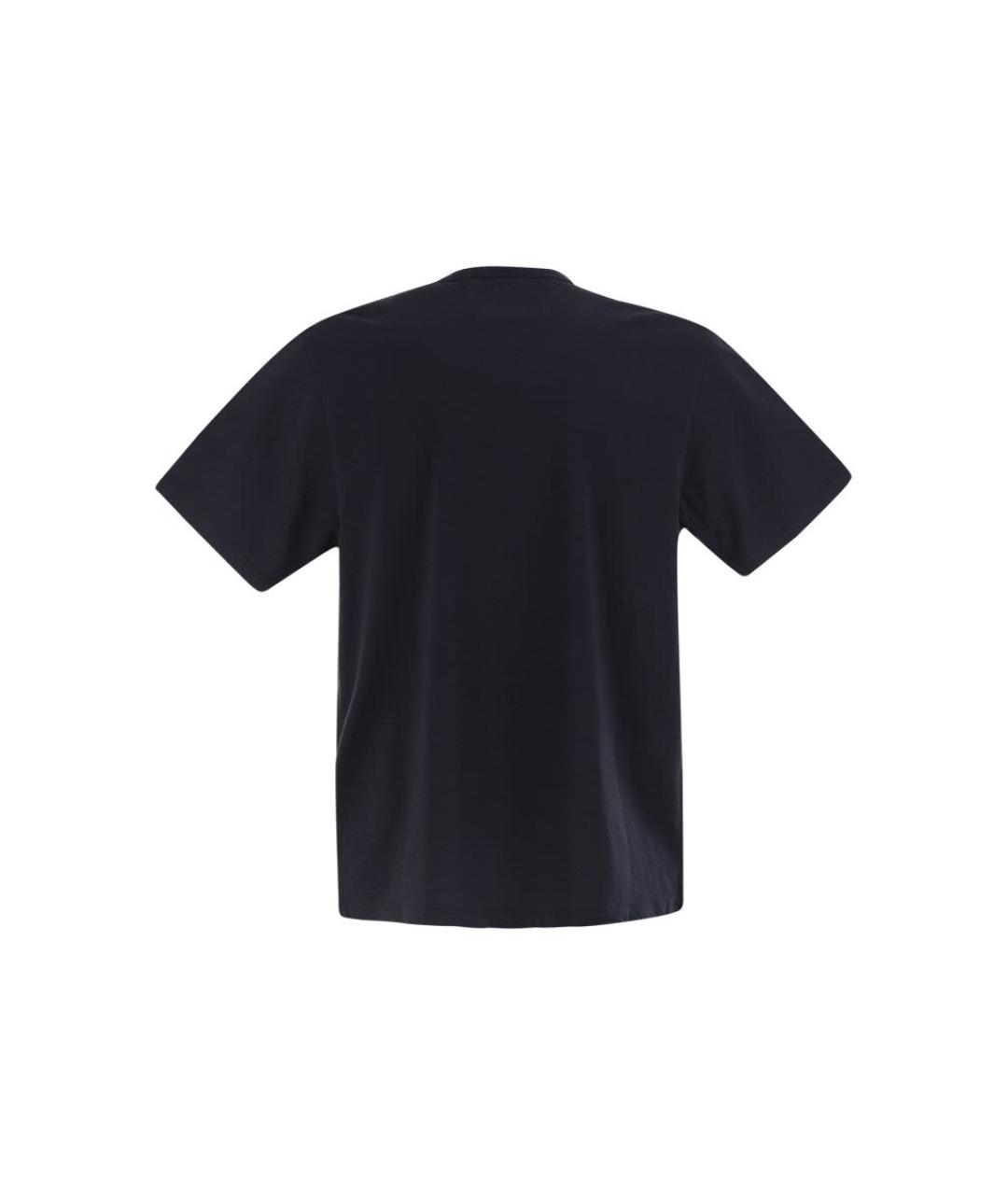 CP COMPANY Темно-синяя хлопковая футболка, фото 2