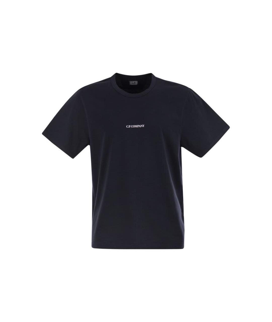 CP COMPANY Темно-синяя хлопковая футболка, фото 1