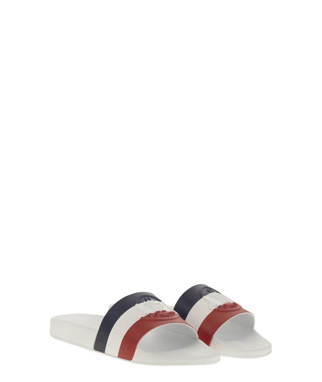 MONCLER Белые шлепанцы, фото 4