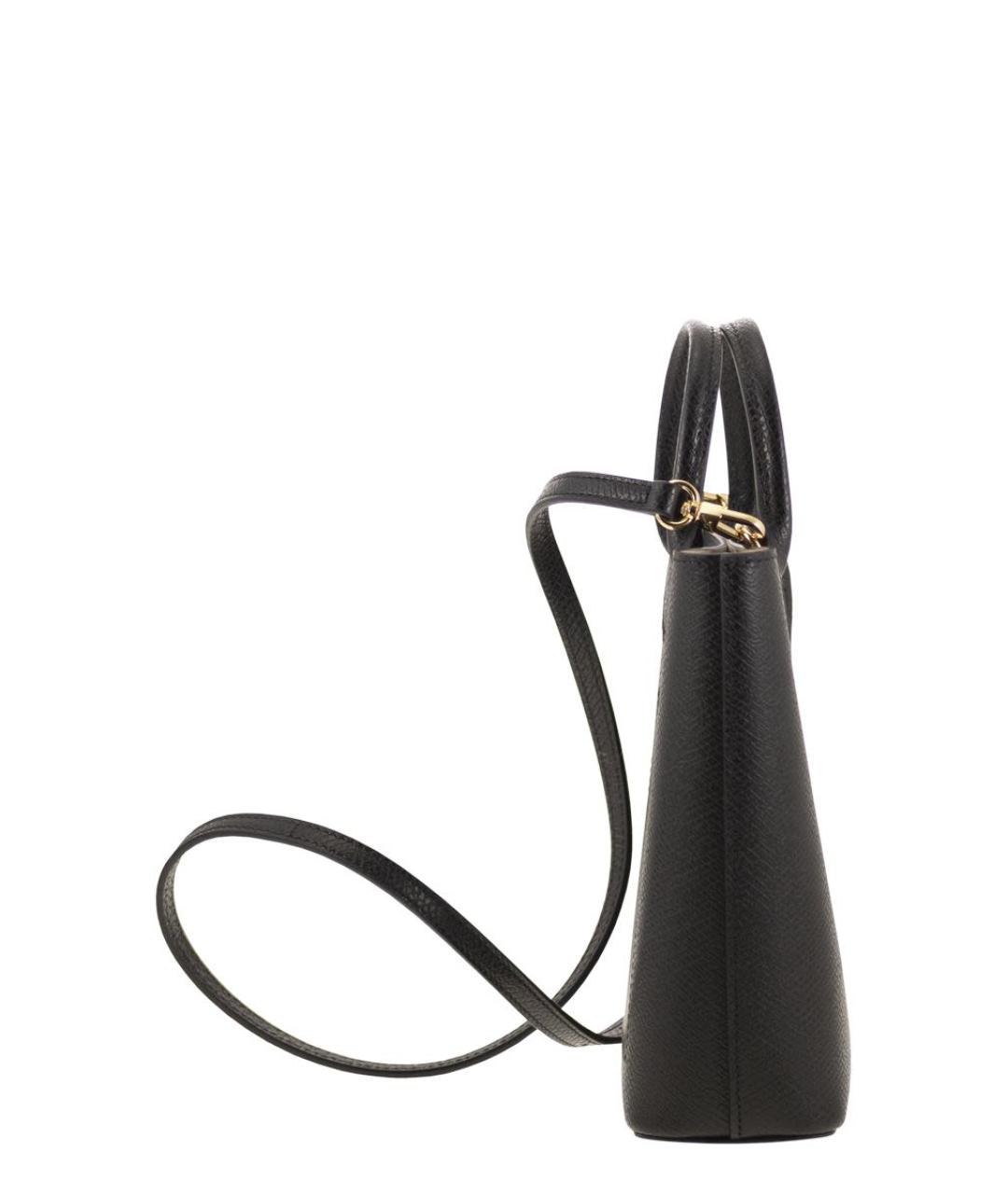 LONGCHAMP Черная кожаная сумка тоут, фото 3