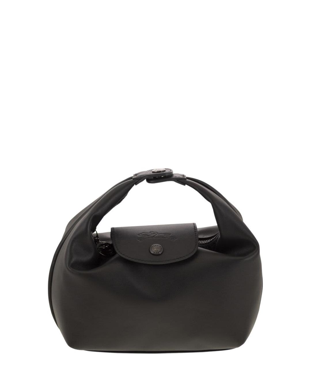 LONGCHAMP Черная сумка с короткими ручками из искусственной кожи, фото 1