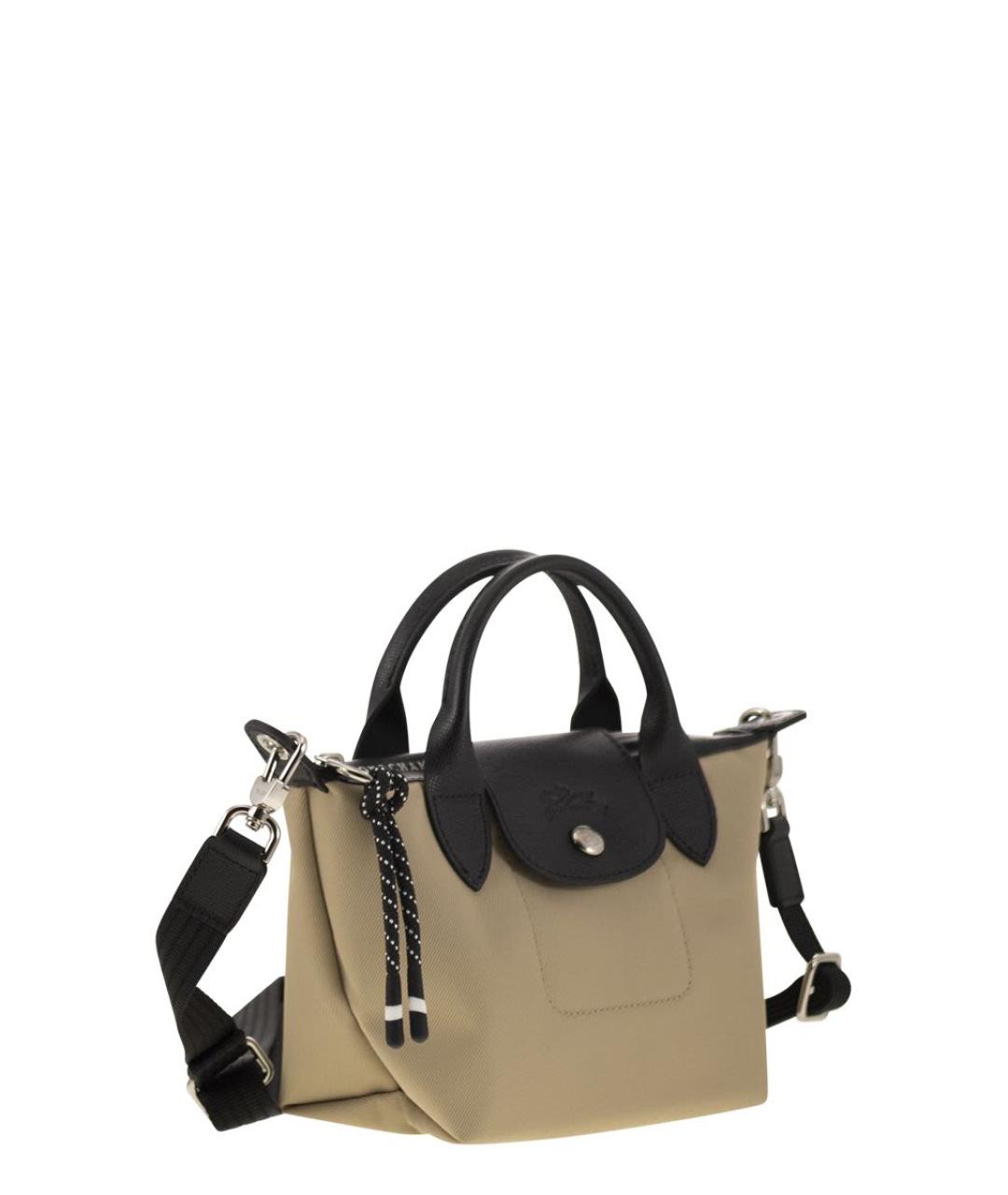 LONGCHAMP Бежевая тканевая сумка тоут, фото 4