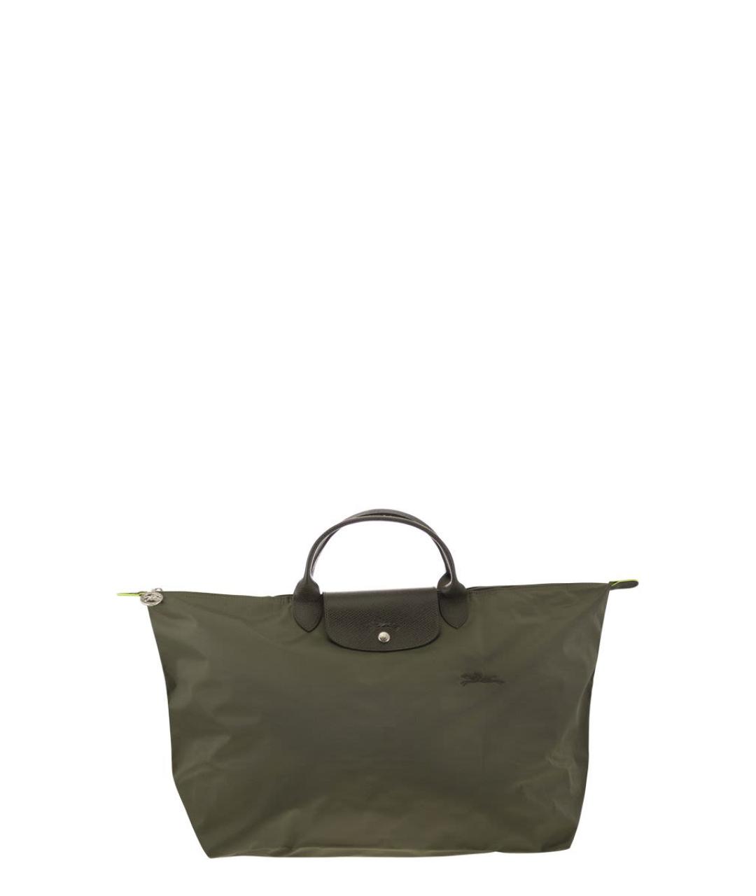 LONGCHAMP Хаки тканевая дорожная/спортивная сумка, фото 1