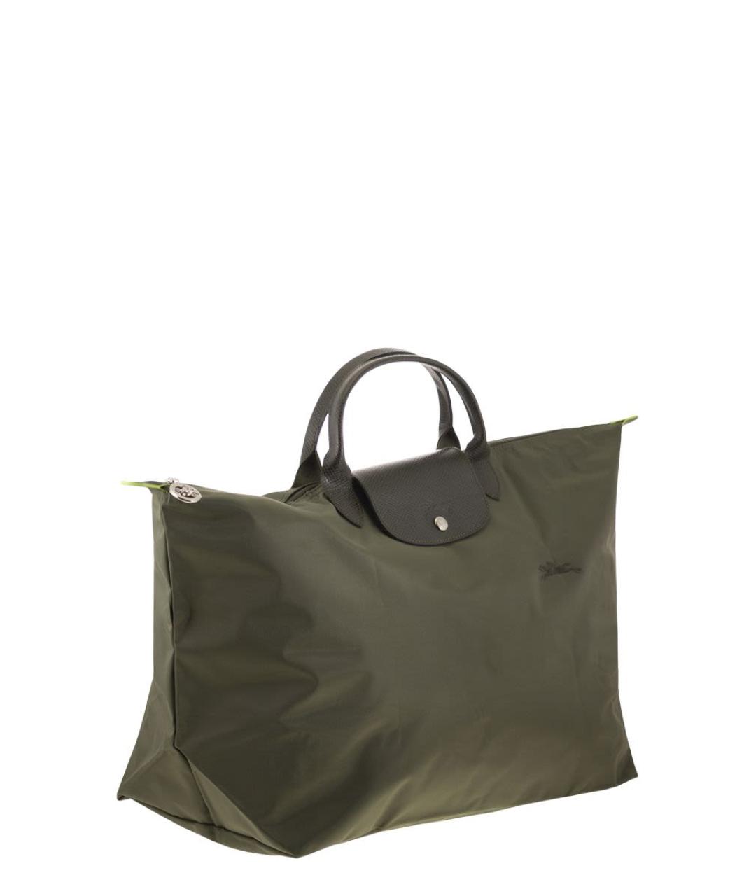 LONGCHAMP Хаки тканевая дорожная/спортивная сумка, фото 4