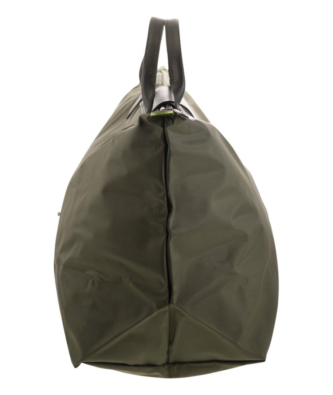 LONGCHAMP Хаки тканевая дорожная/спортивная сумка, фото 3