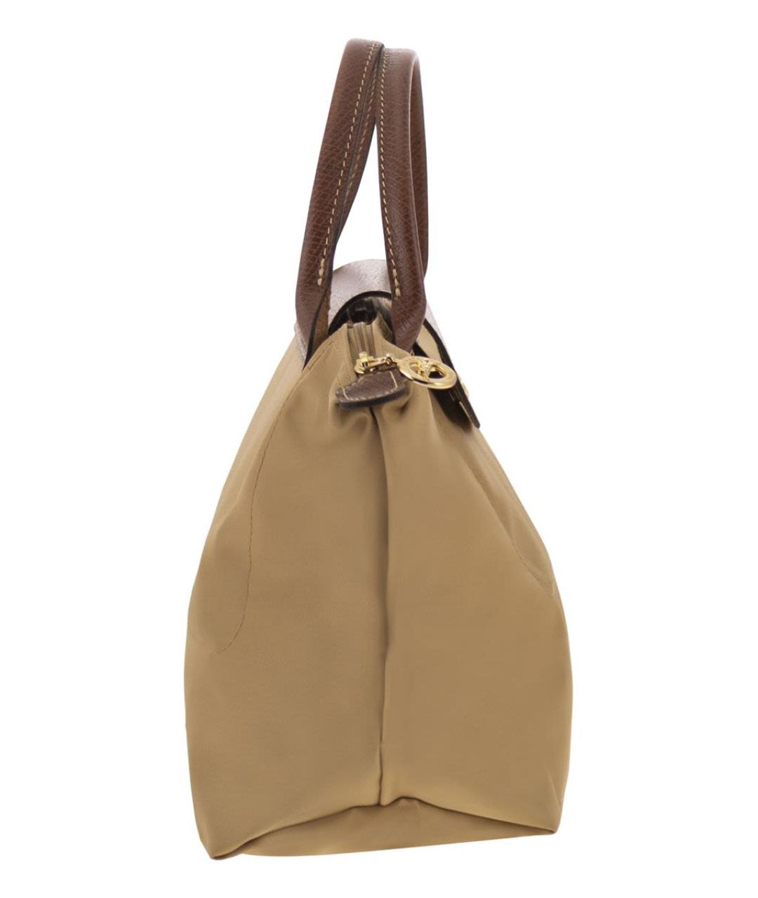 LONGCHAMP Бежевая тканевая сумка тоут, фото 3