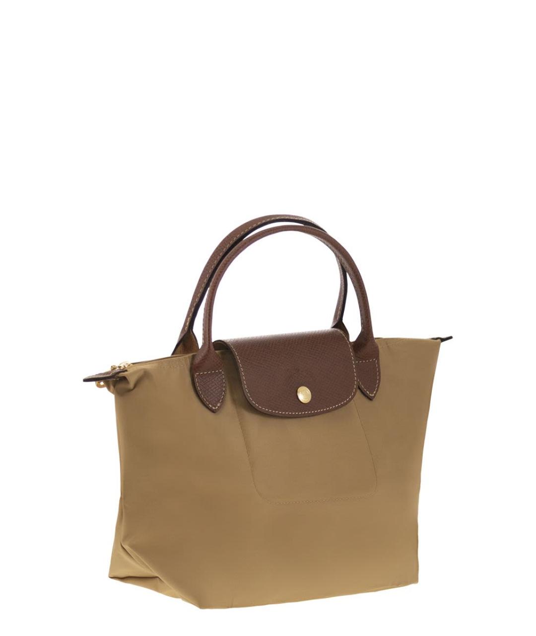 LONGCHAMP Бежевая тканевая сумка тоут, фото 4