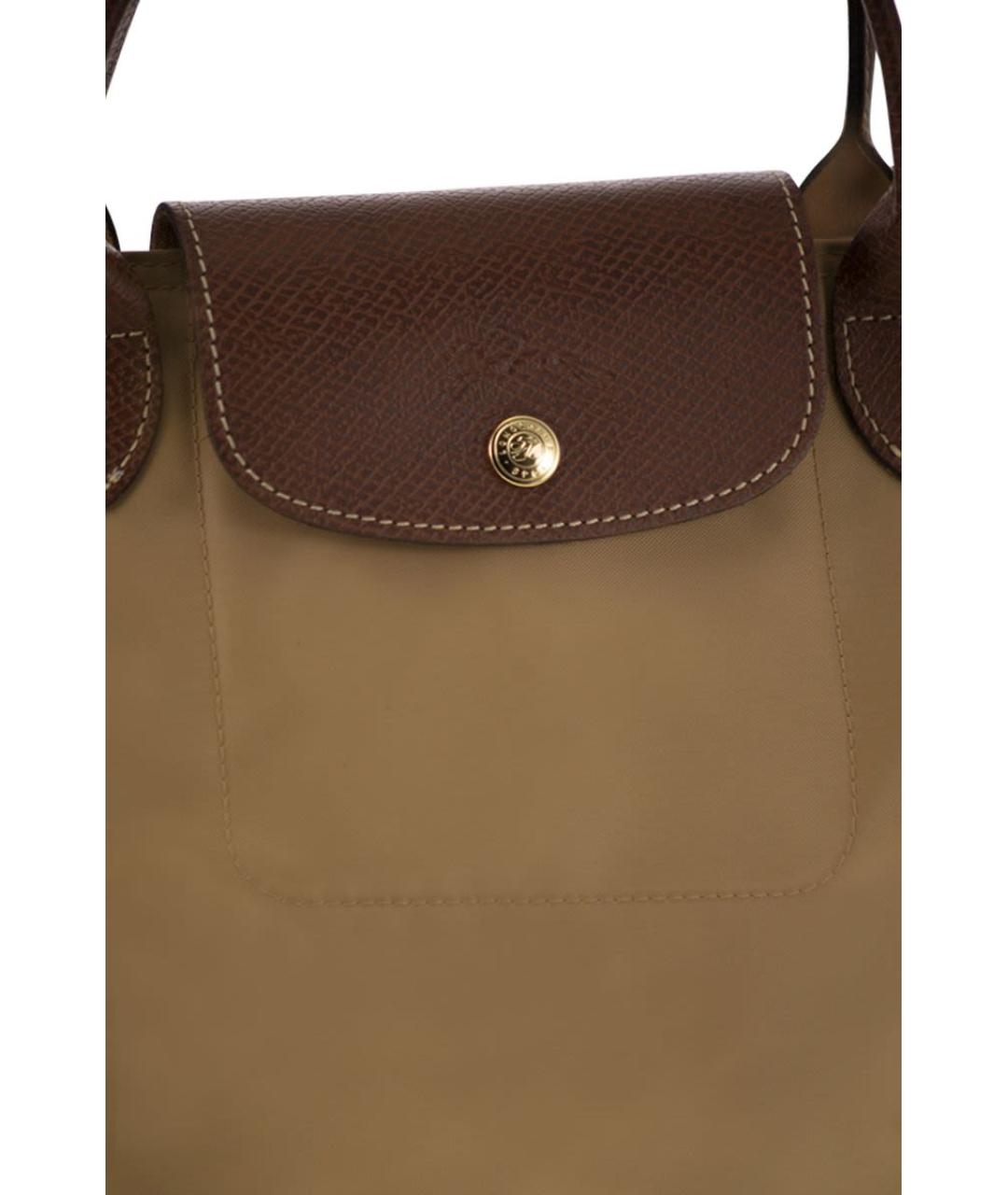 LONGCHAMP Бежевая тканевая сумка тоут, фото 5
