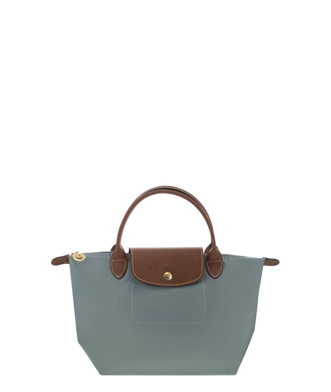 LONGCHAMP Голубая тканевая сумка тоут, фото 1