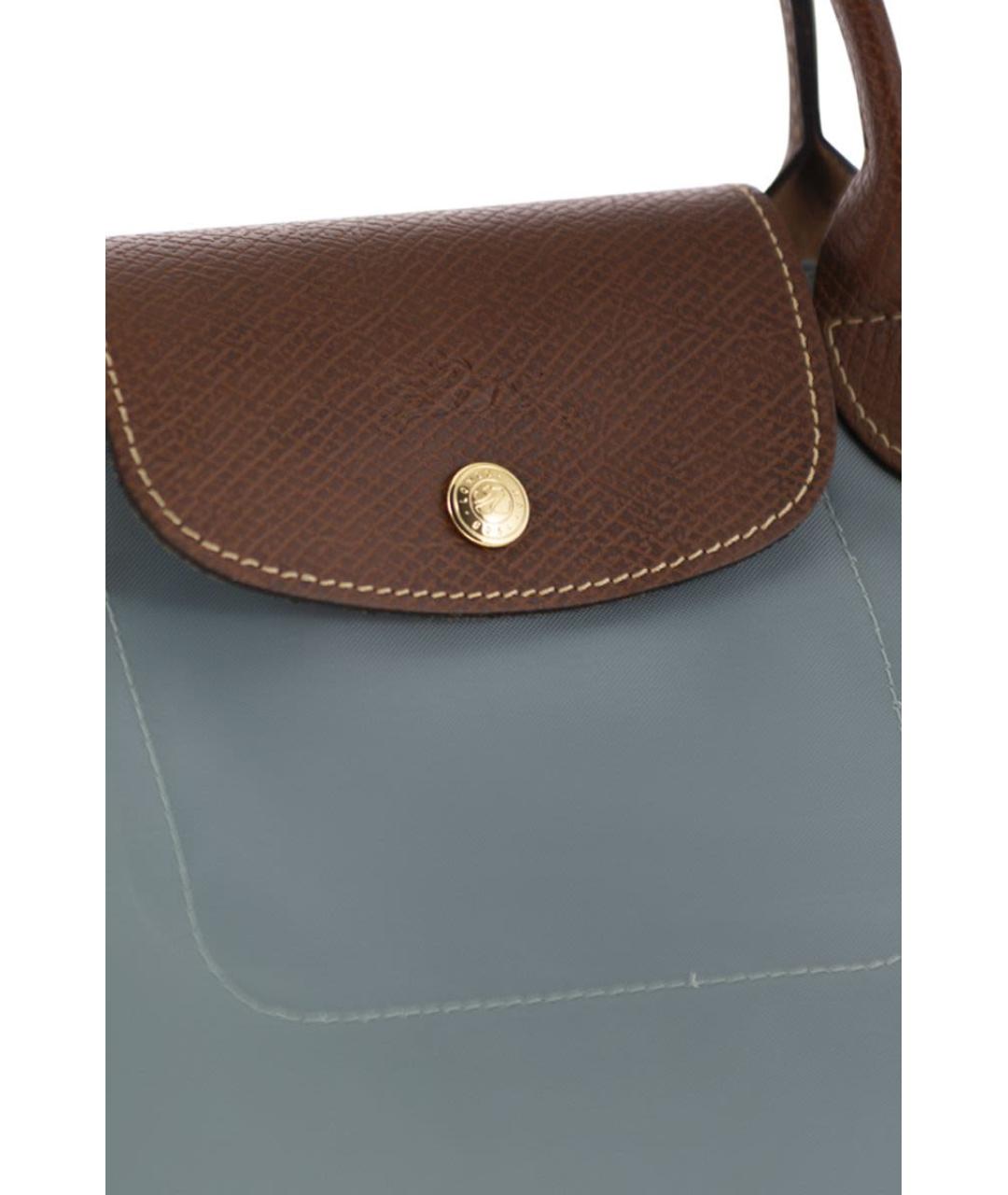 LONGCHAMP Голубая тканевая сумка тоут, фото 5