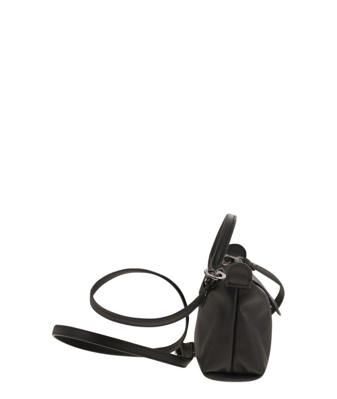 LONGCHAMP Черная кожаная сумка тоут, фото 3