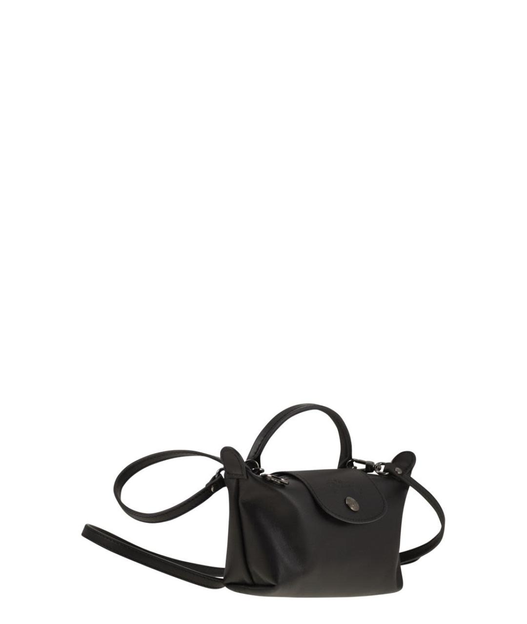 LONGCHAMP Черная кожаная сумка тоут, фото 4