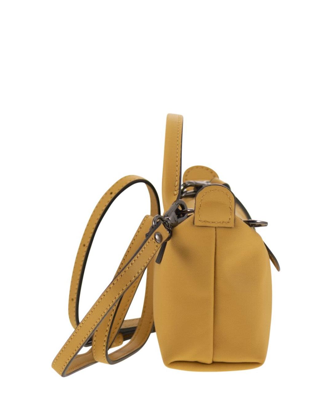 LONGCHAMP Горчичная кожаная сумка тоут, фото 3