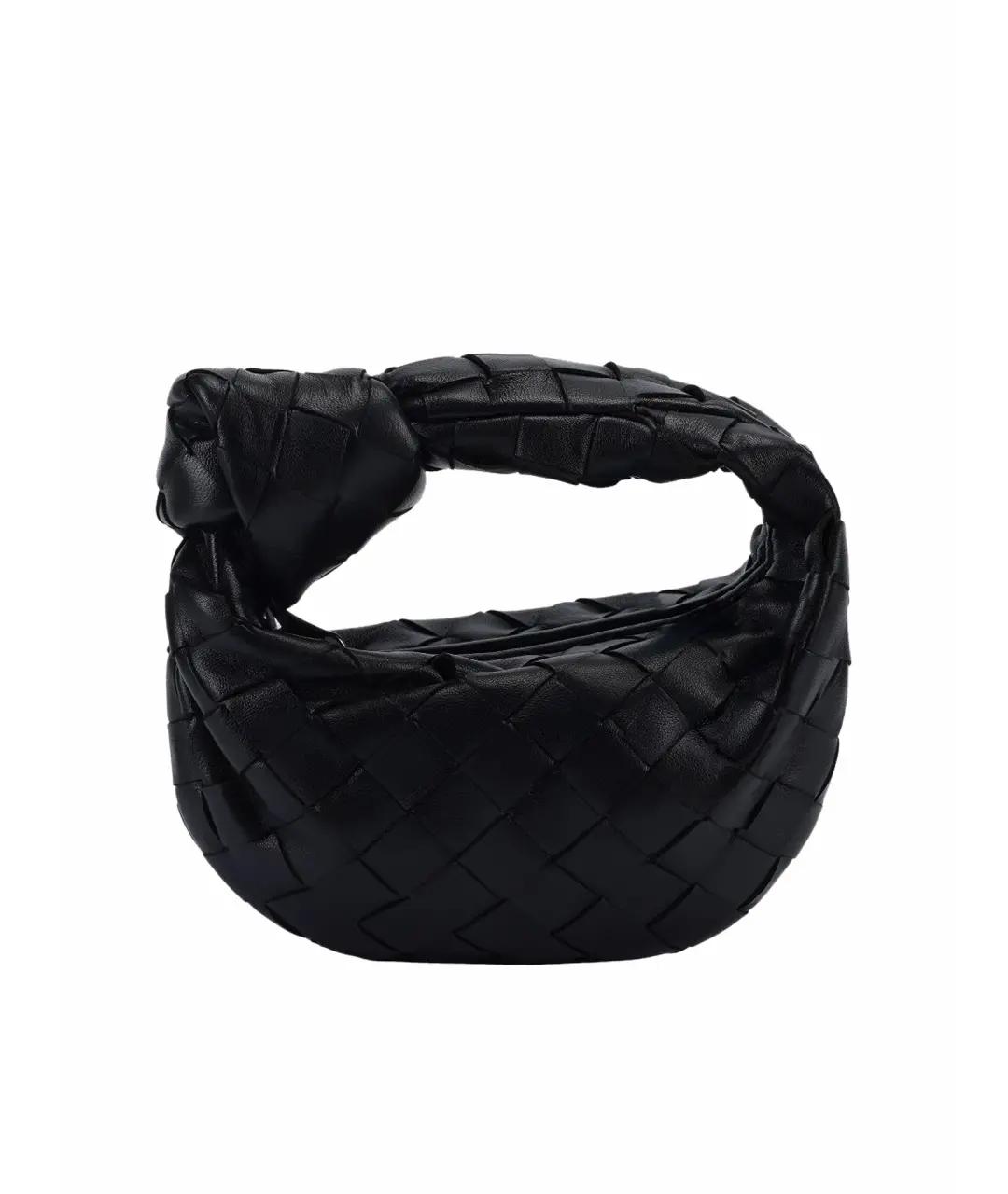 BOTTEGA VENETA Черная кожаная сумка с короткими ручками, фото 1