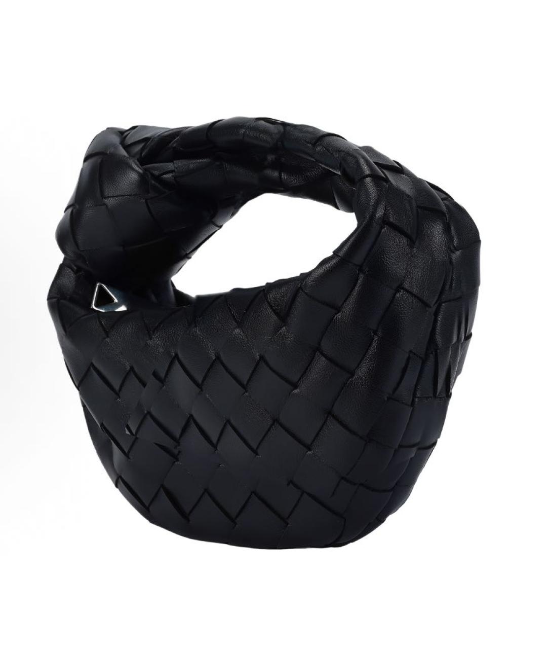 BOTTEGA VENETA Черная кожаная сумка с короткими ручками, фото 2