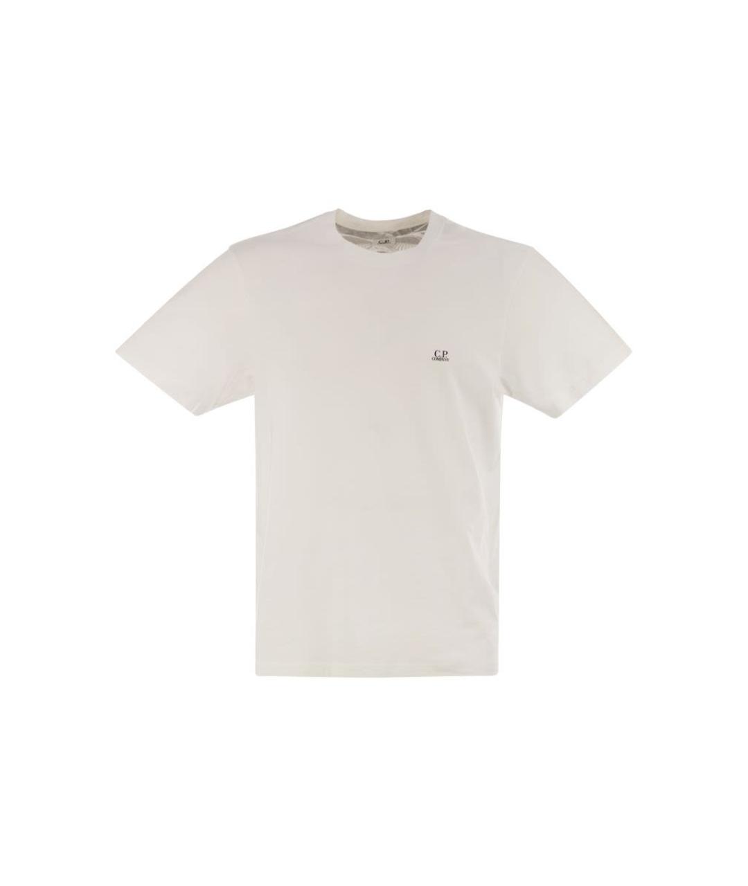 CP COMPANY Белая хлопковая футболка, фото 1