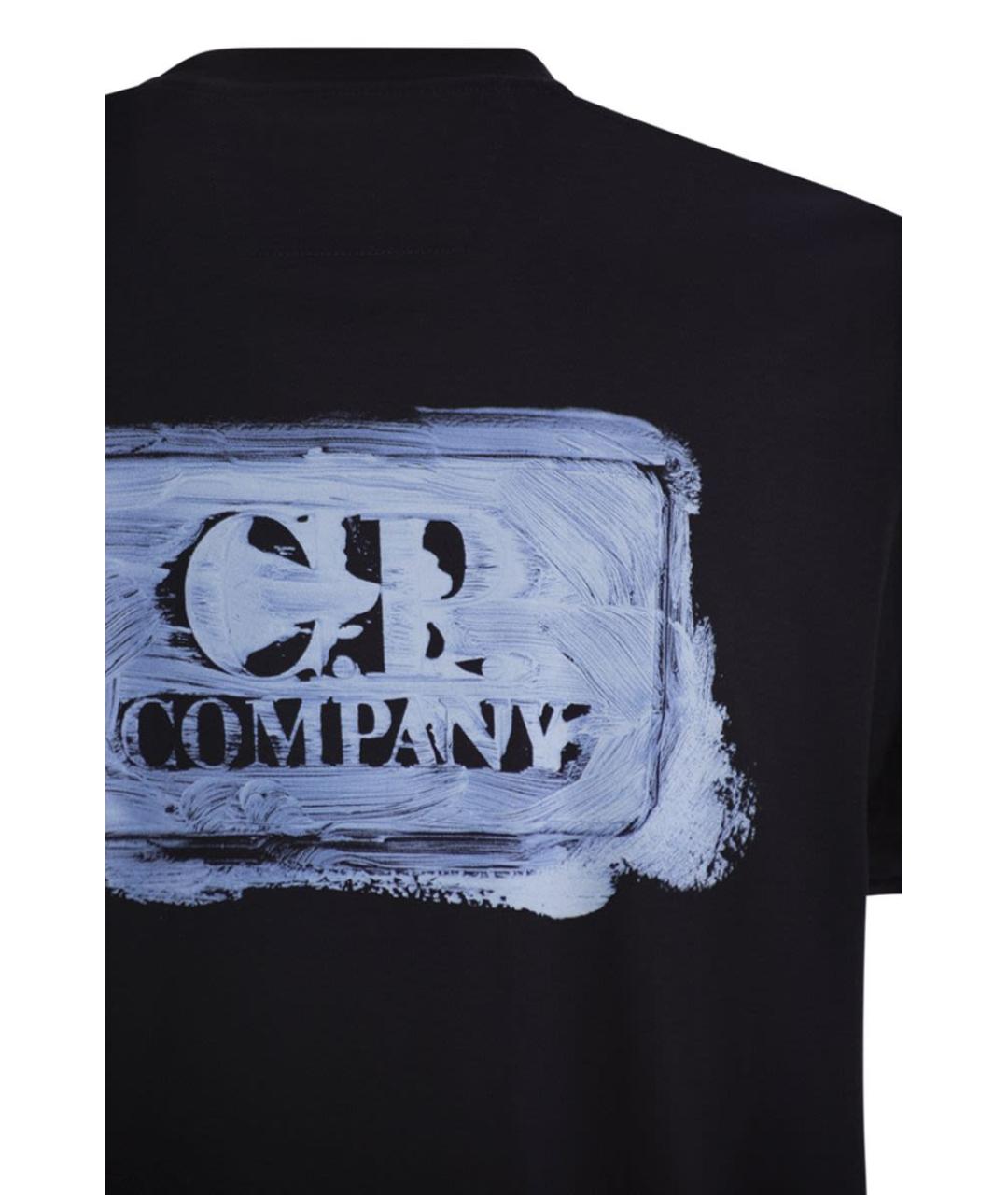 CP COMPANY Черная хлопковая футболка, фото 4