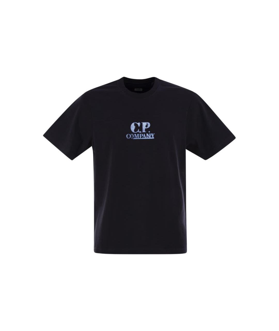 CP COMPANY Черная хлопковая футболка, фото 1