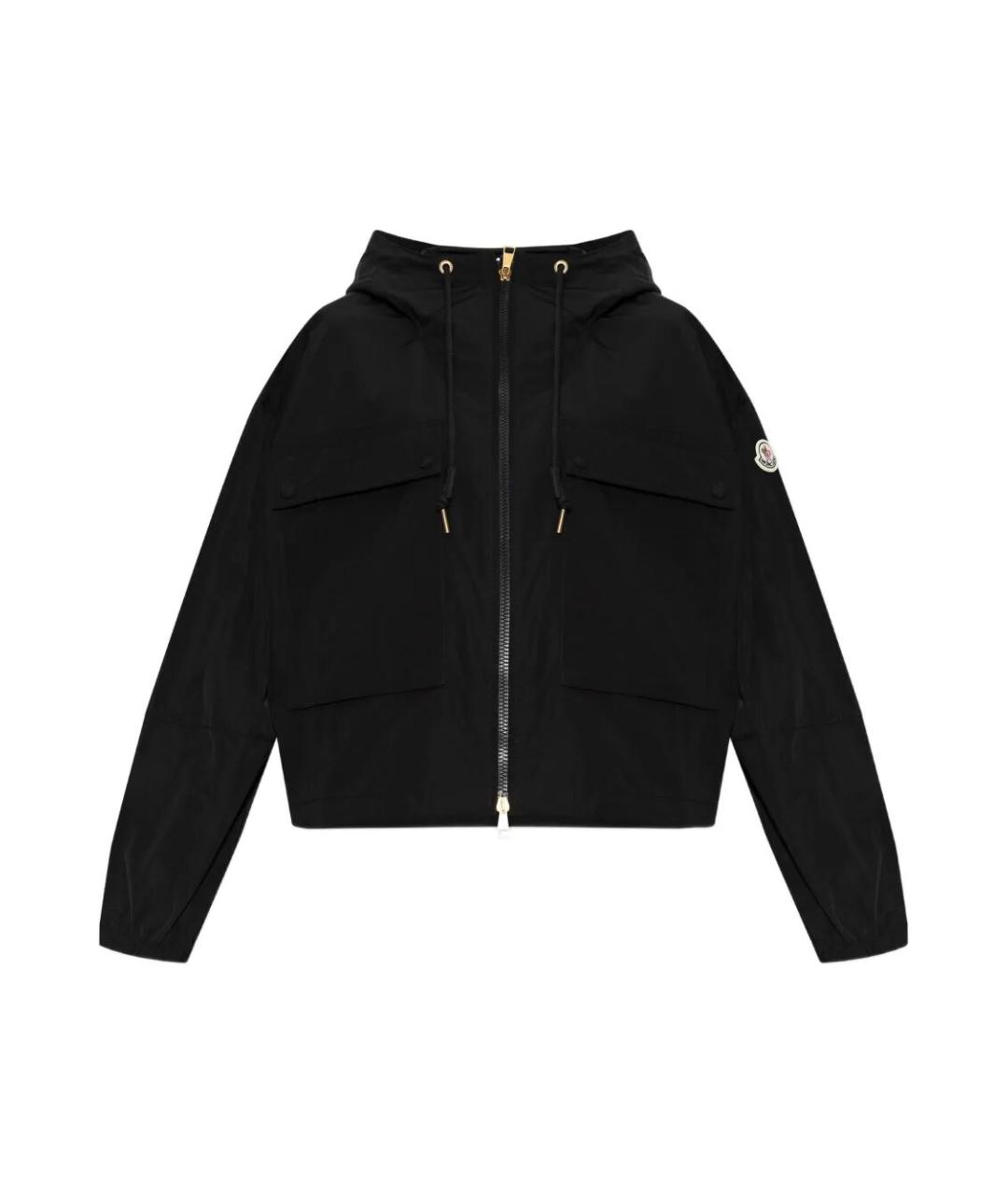 MONCLER Черная полиэстеровая парка, фото 1