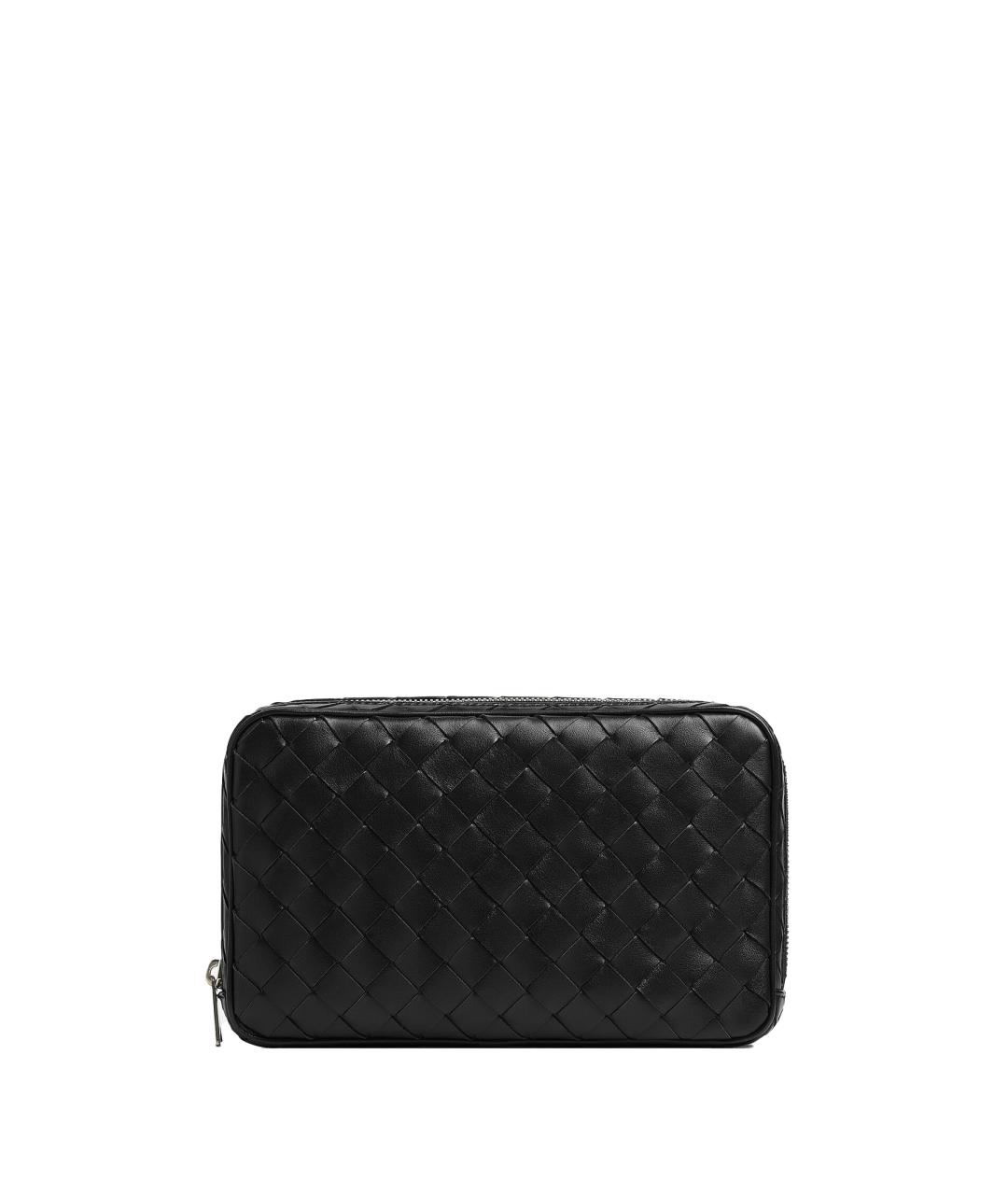 BOTTEGA VENETA Черная кожаная барсетка, фото 1