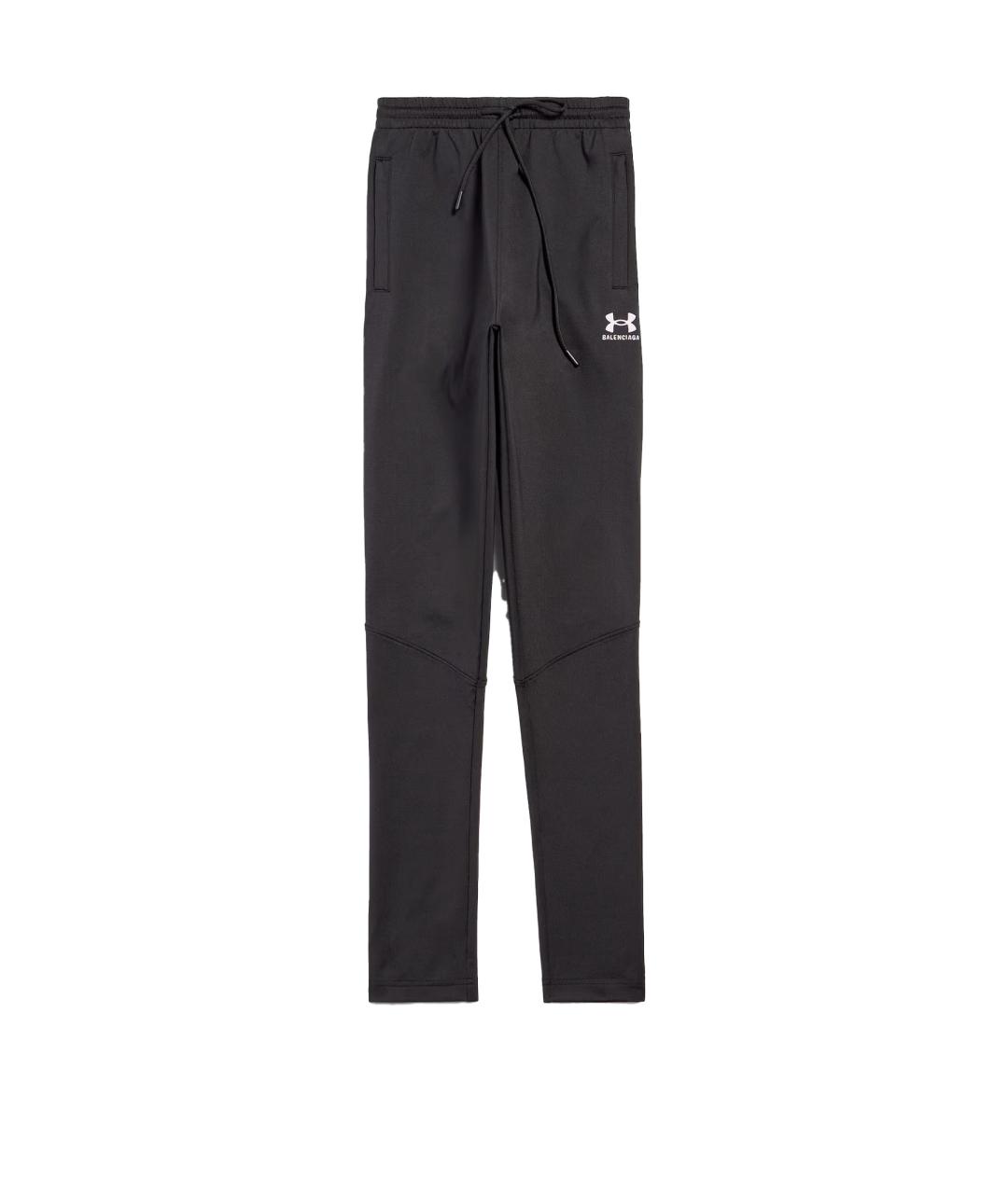 BALENCIAGA Черные шелковые повседневные брюки, фото 1