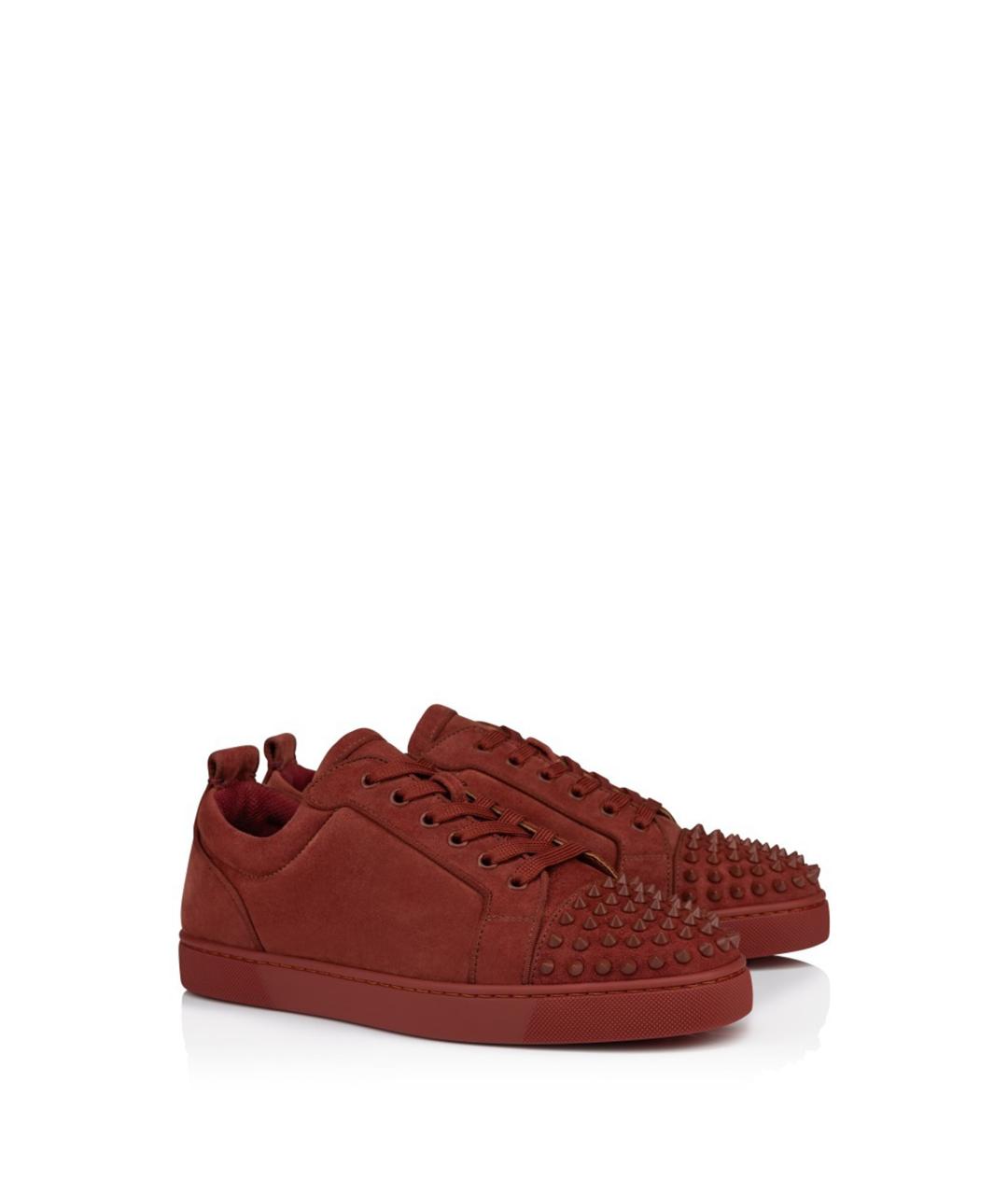 CHRISTIAN LOUBOUTIN Красные кожаные низкие кроссовки / кеды, фото 2