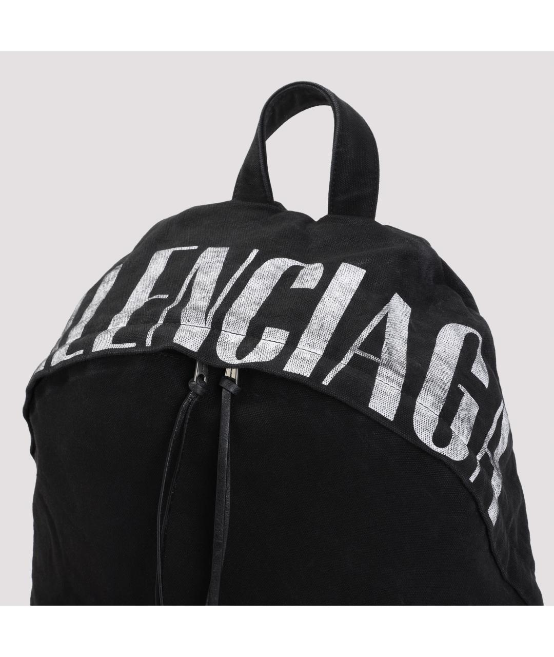BALENCIAGA Черный тканевый рюкзак, фото 4