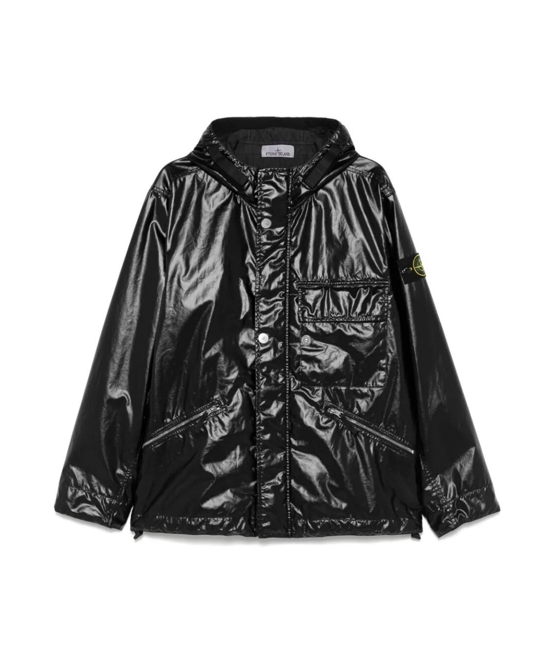 STONE ISLAND Черная хлопковая куртка, фото 1