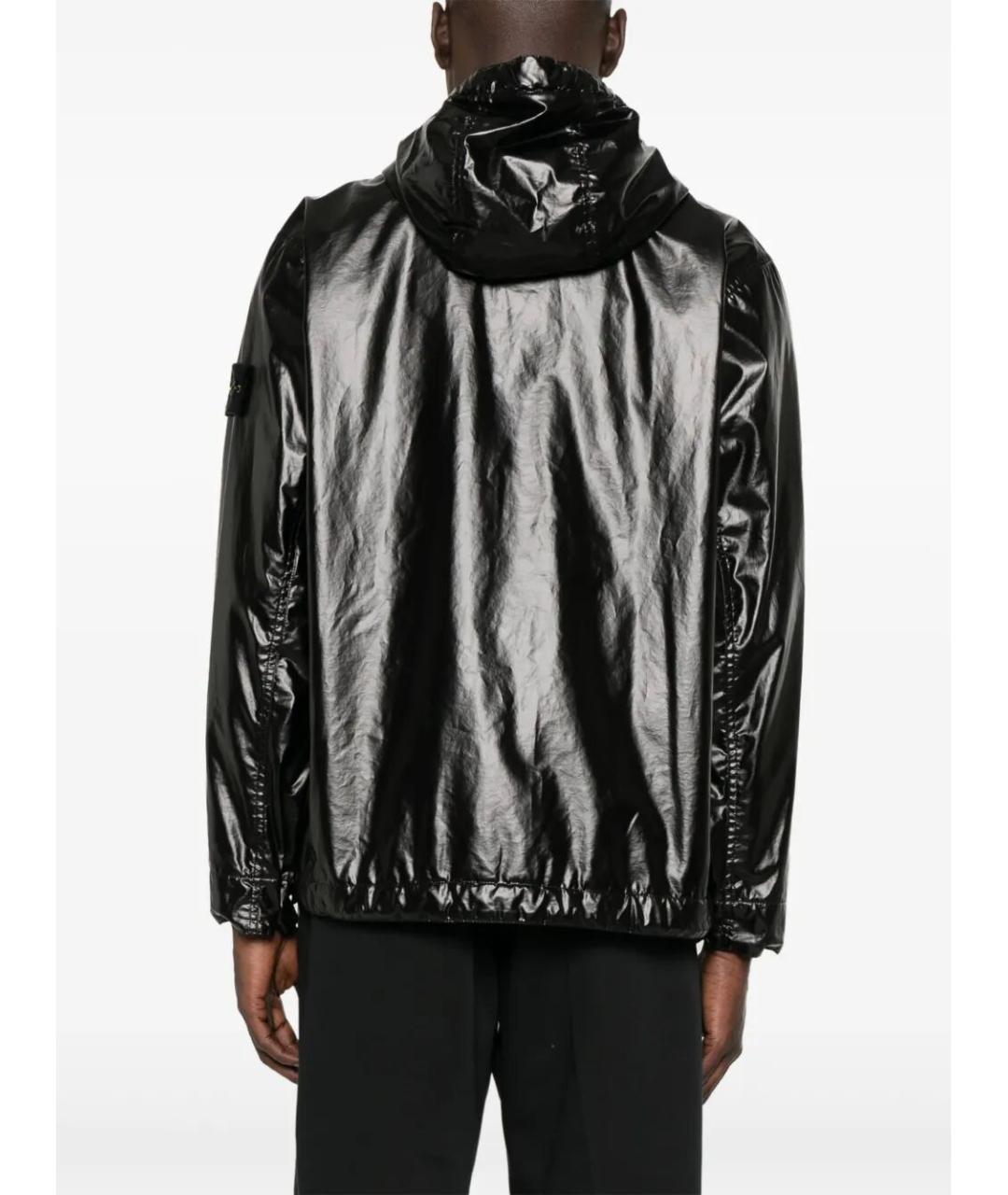 STONE ISLAND Черная хлопковая куртка, фото 3