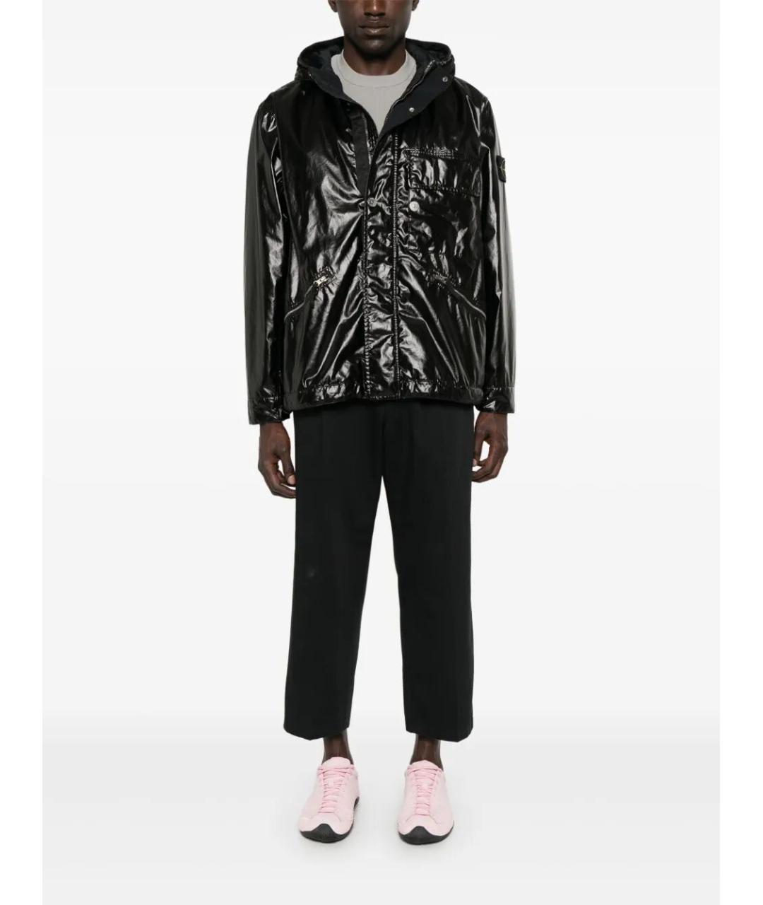 STONE ISLAND Черная хлопковая куртка, фото 5