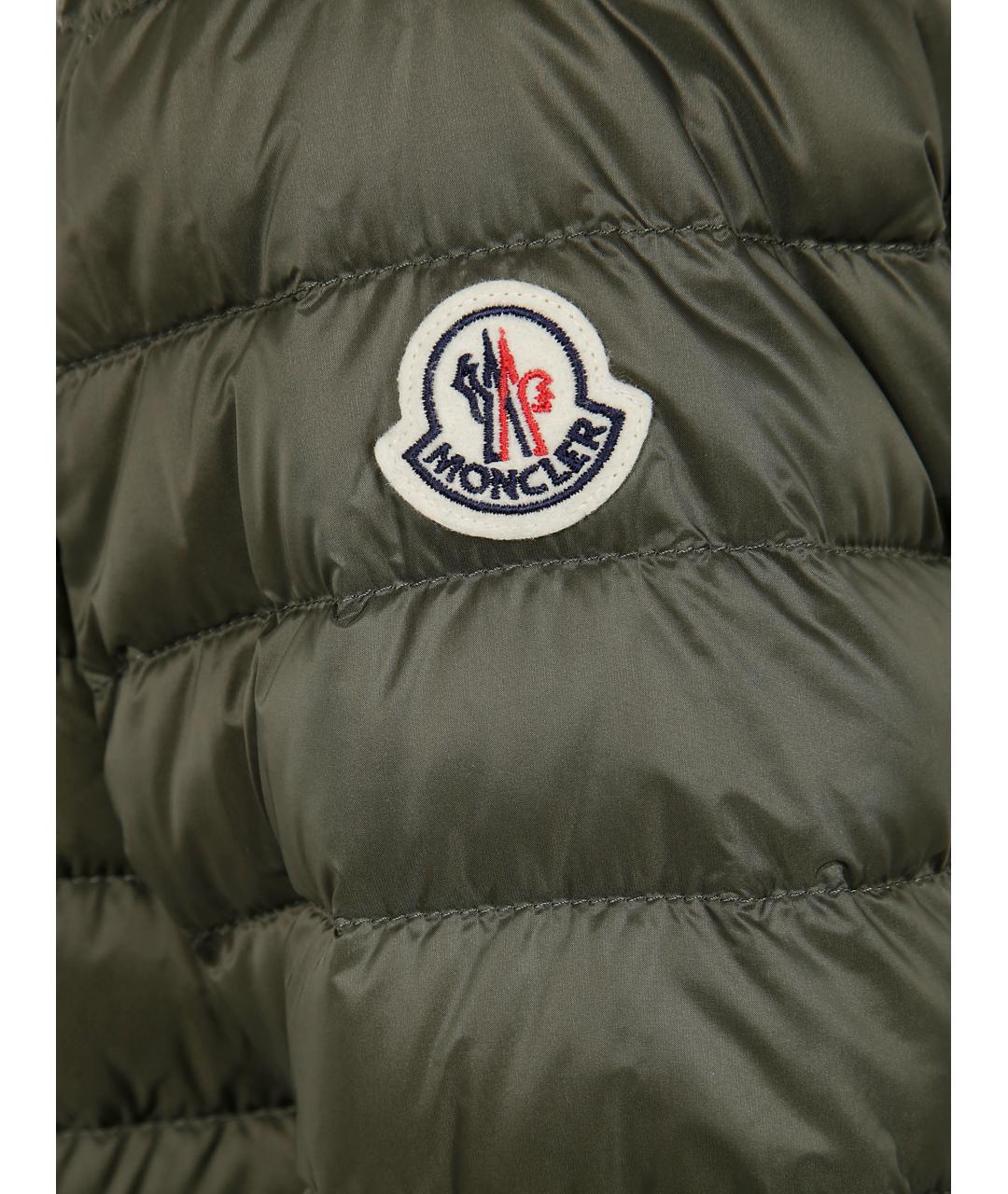 MONCLER Зеленая полиамидовая куртка, фото 3