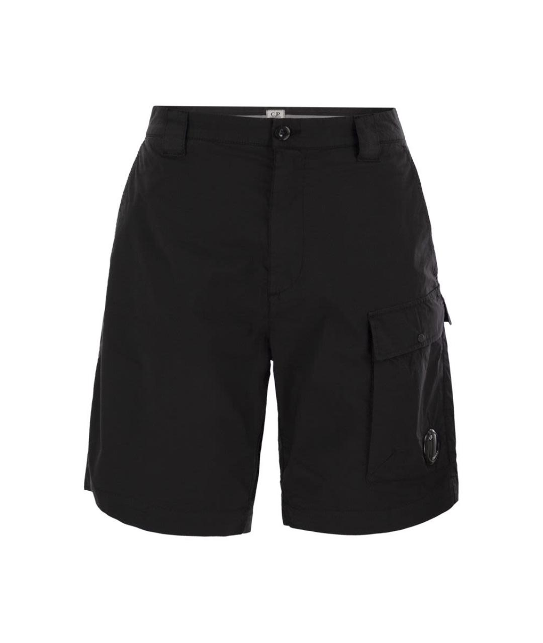 CP COMPANY Черные хлопковые шорты, фото 1