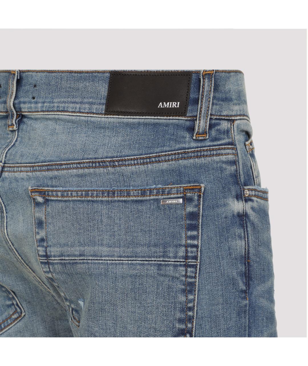AMIRI Синие хлопковые повседневные брюки, фото 4