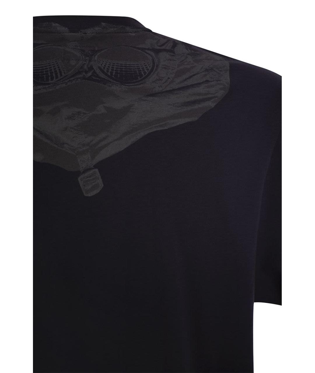 CP COMPANY Темно-синяя хлопковая футболка, фото 4