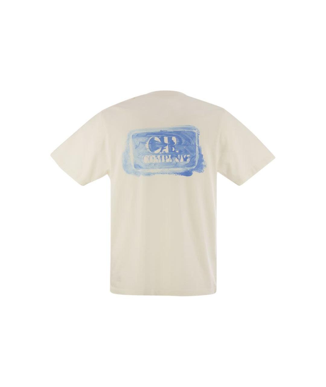 CP COMPANY Бежевая хлопковая футболка, фото 2