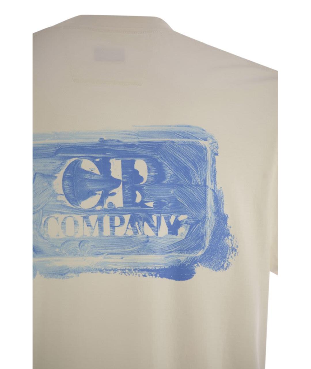 CP COMPANY Бежевая хлопковая футболка, фото 4