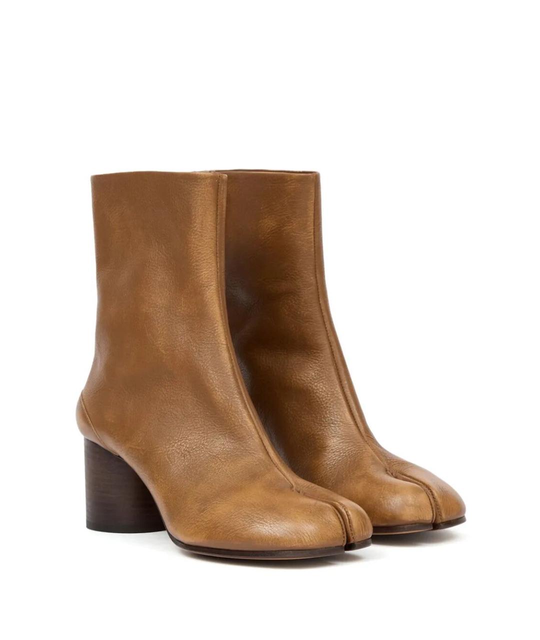 MAISON MARGIELA Коричневые кожаные ботильоны, фото 5