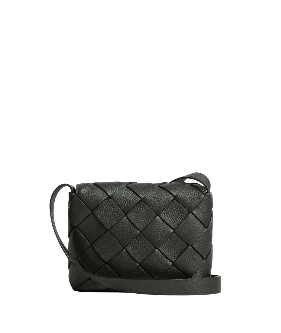 BOTTEGA VENETA Зеленая кожаная сумка на плечо, фото 3