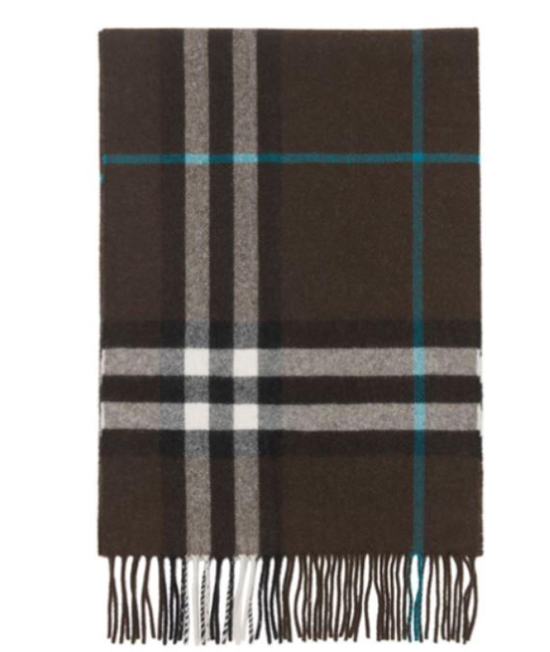 BURBERRY Коричневый шерстяной шарф, фото 1