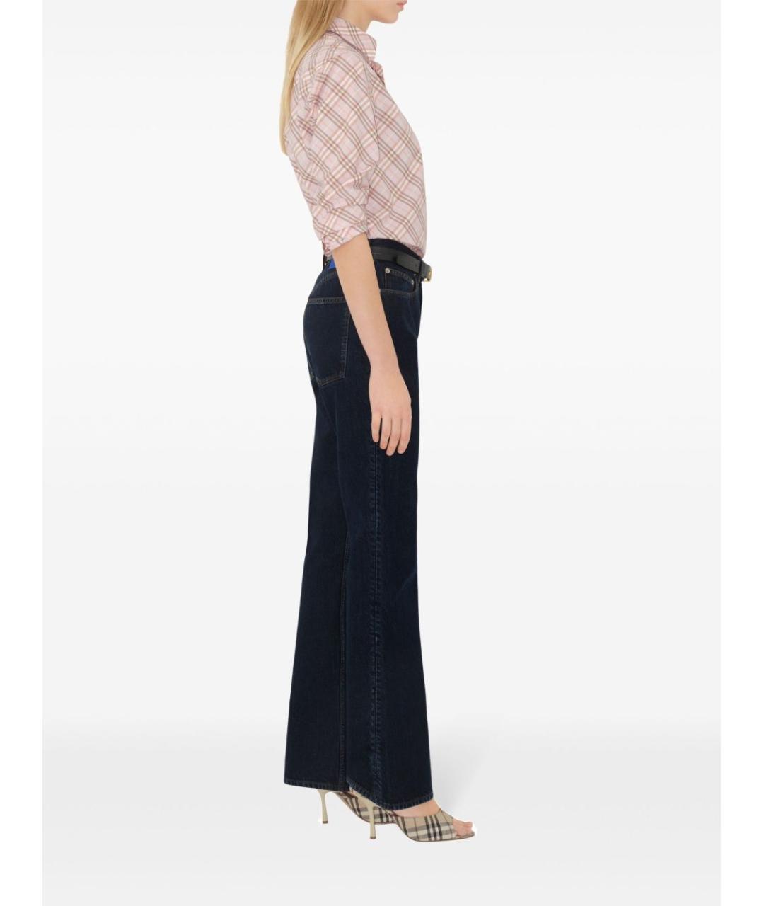 BURBERRY Синие хлопковые джинсы клеш, фото 2