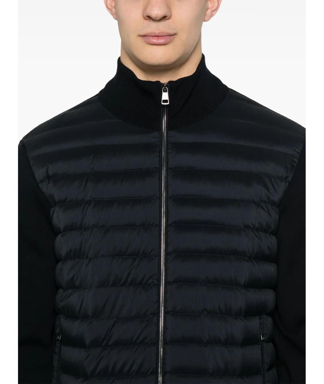 MONCLER Темно-синяя полиамидовая куртка, фото 2